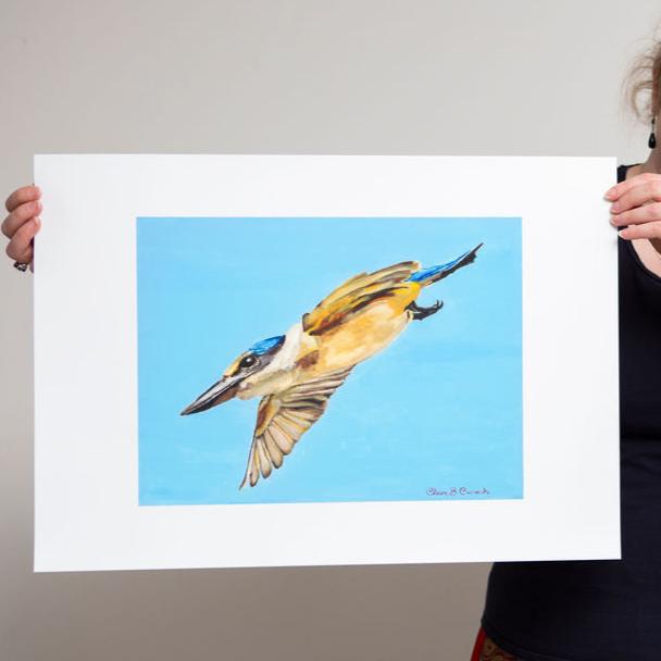 Flying Kingfisher Limited-Edition Fine Art Print (Signed & Numbered)