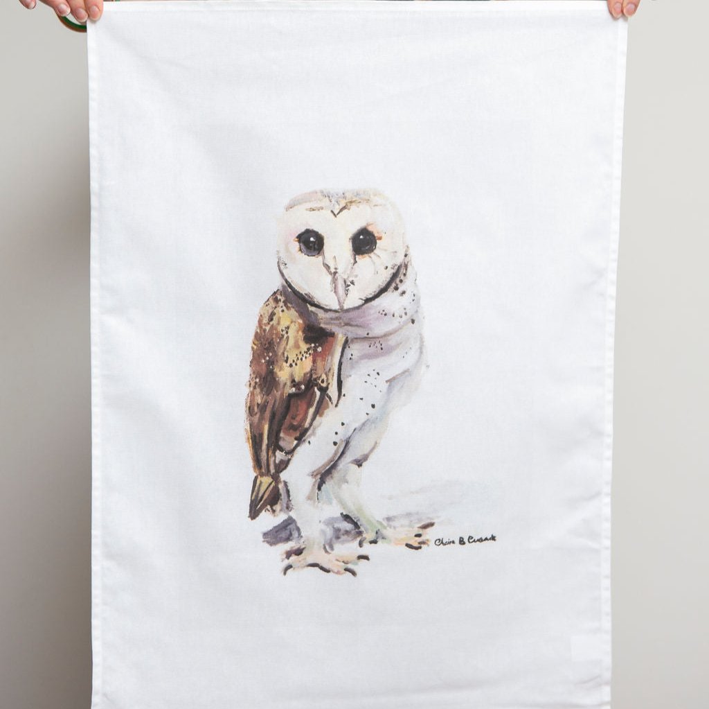 Australian Barn Owl Tea Towel