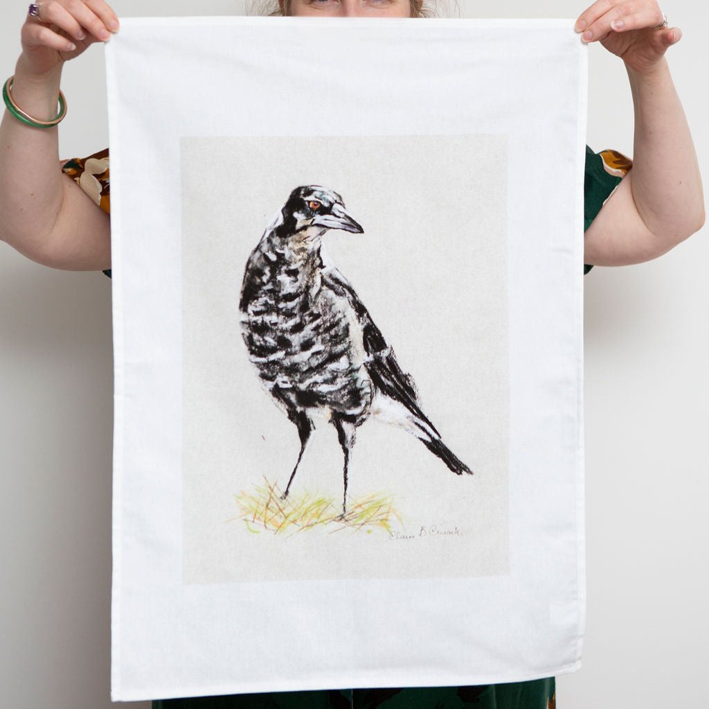 Baby Magpie Tea Towel