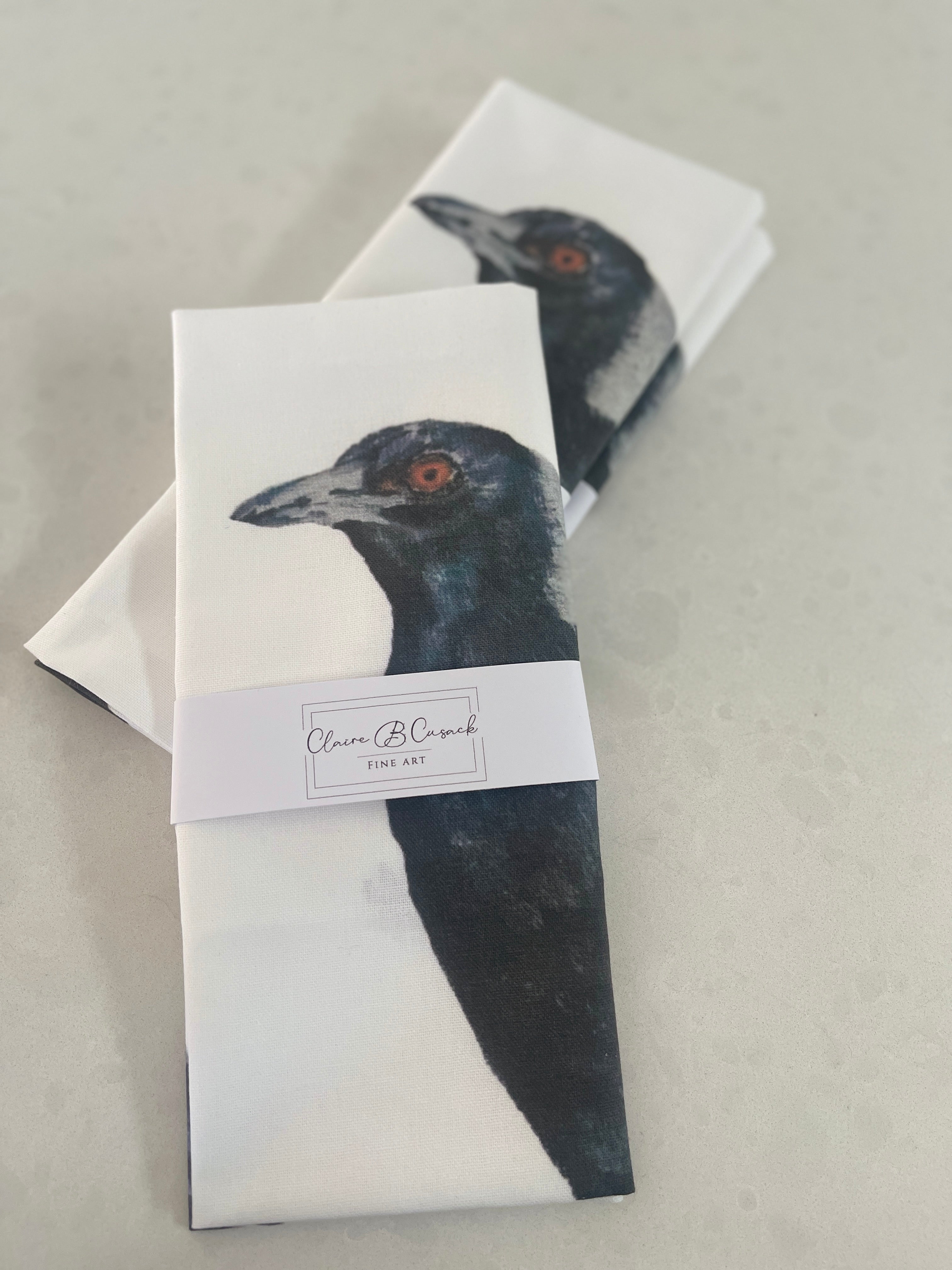 Iconic Magpie Tea Towel