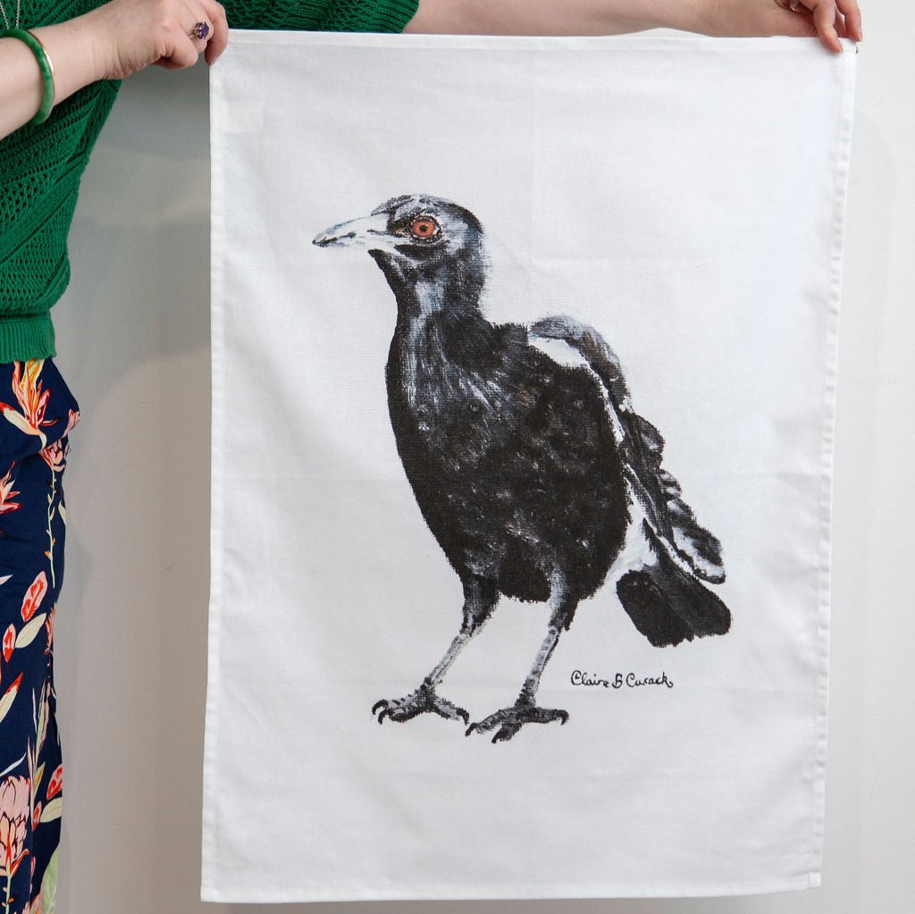 Iconic Magpie Tea Towel