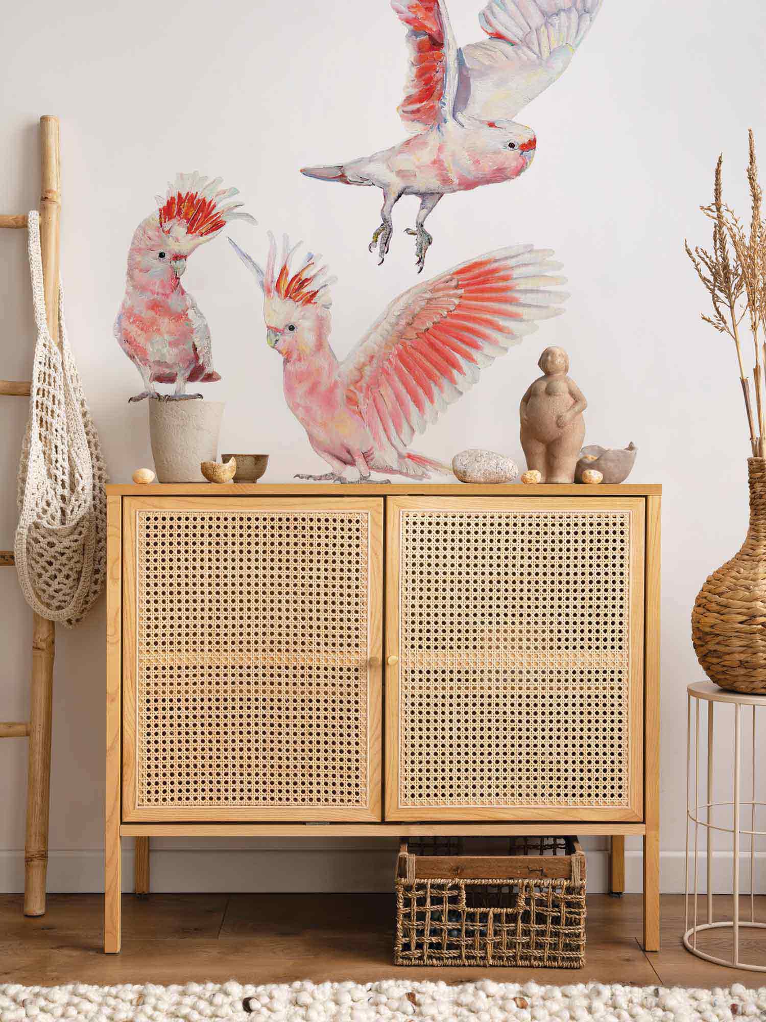 Australian Pink Cockatoo Wall Stickers