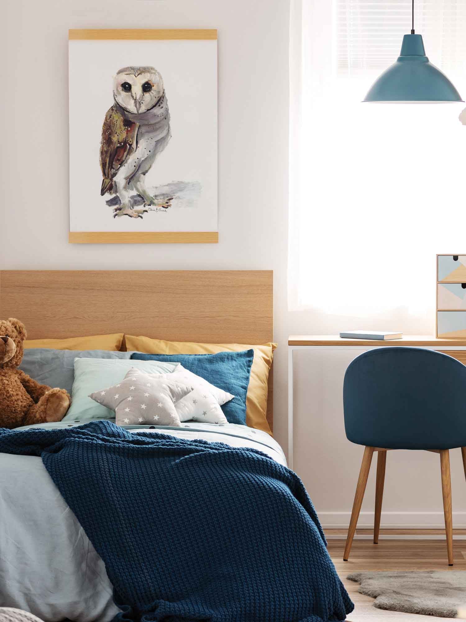 Australian Barn Owl – Modern Nature Art Print