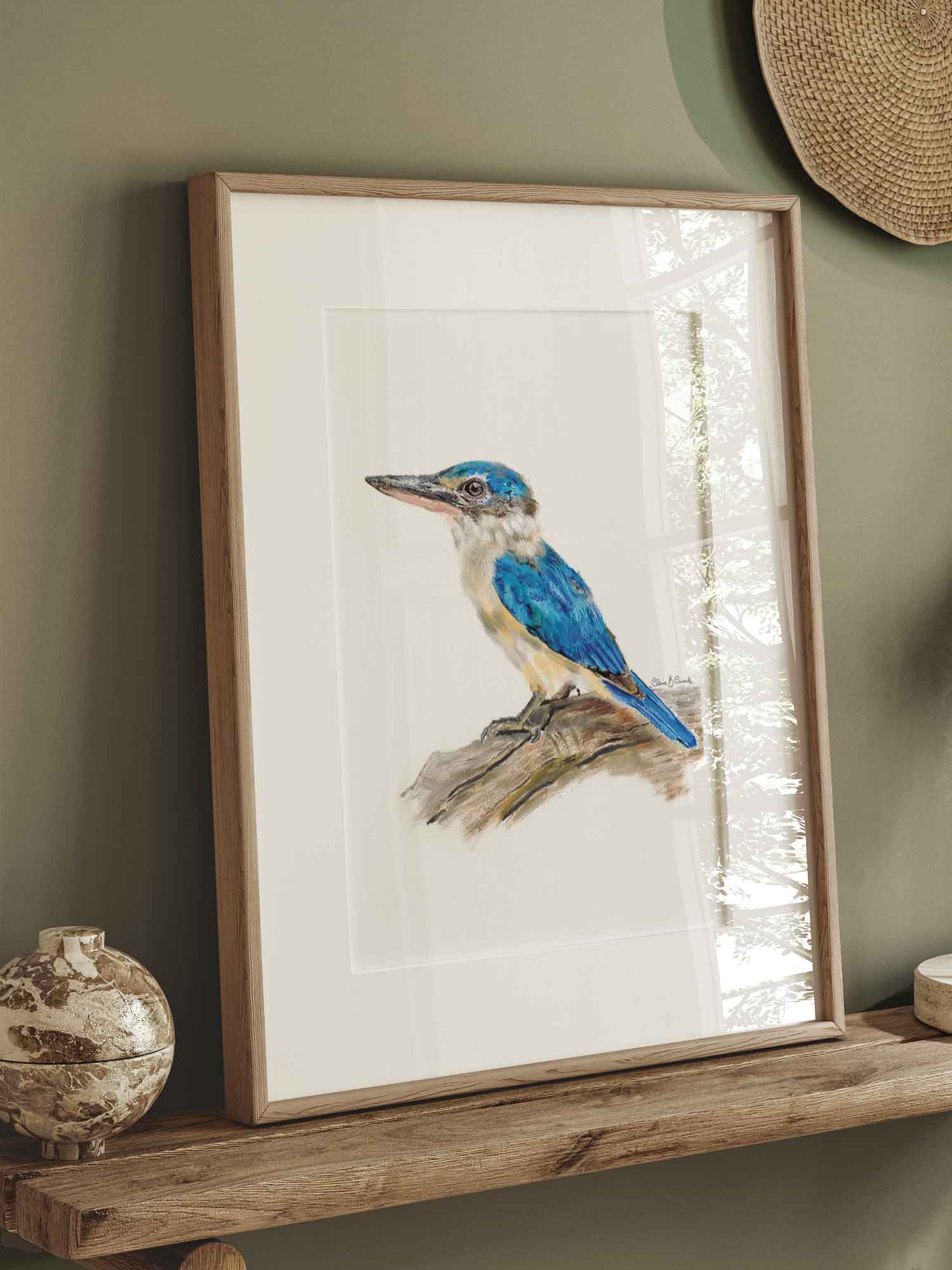 Blue Australian Kingfisher –Aussie gift idea