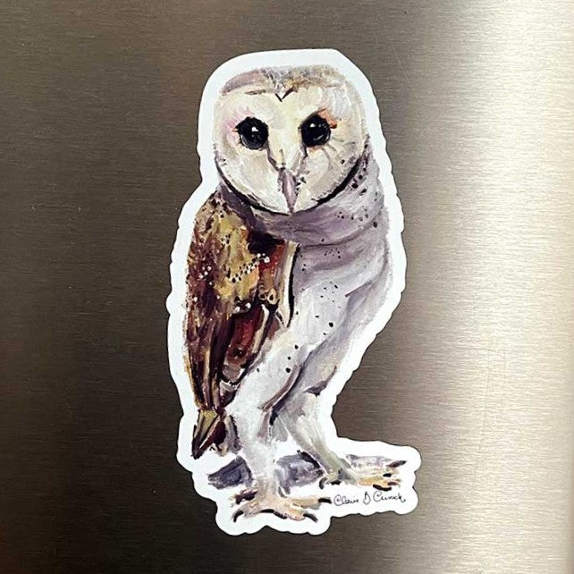 Fine art owl on a magnet