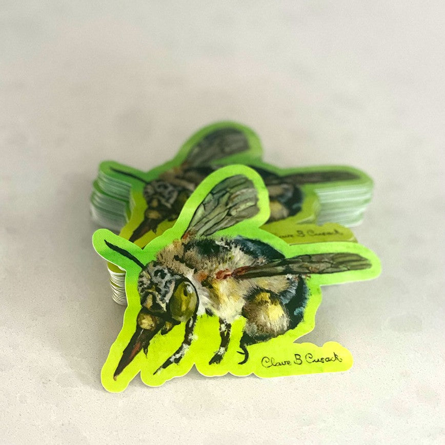 Blue Banded Bee Sticker