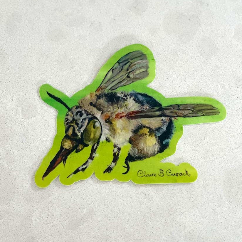 Blue Banded Bee Sticker