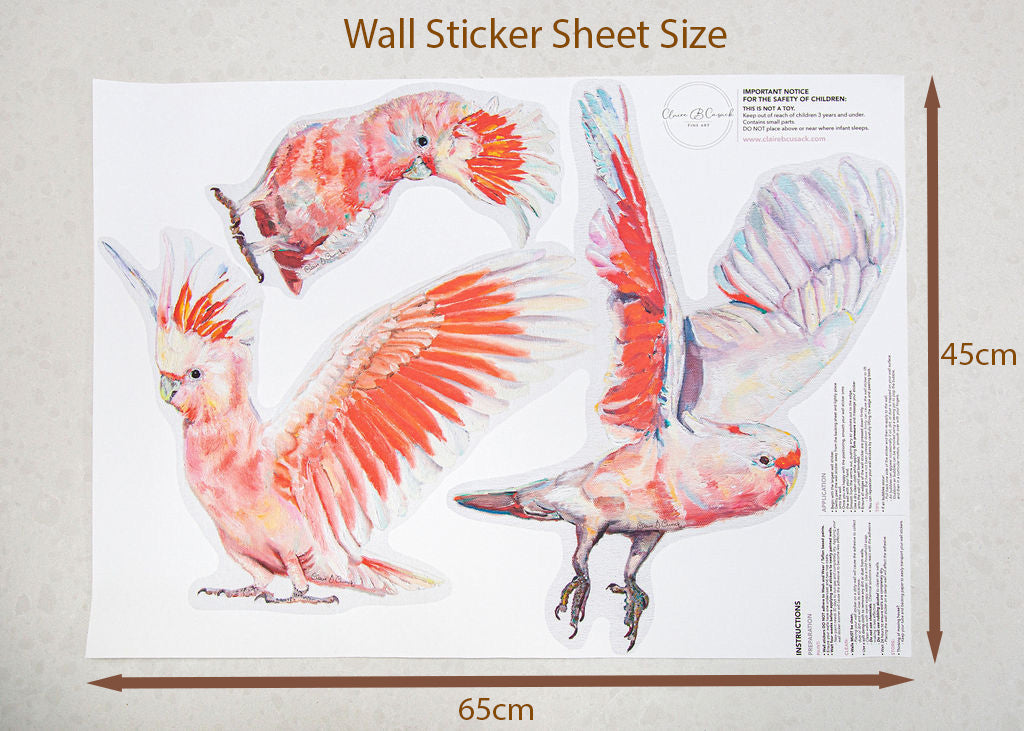 Australian Pink Cockatoo Wall Stickers