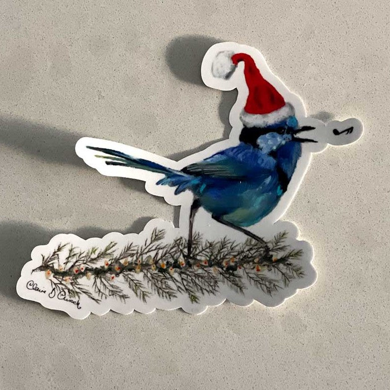 Little Christmas Wren singing Sticker