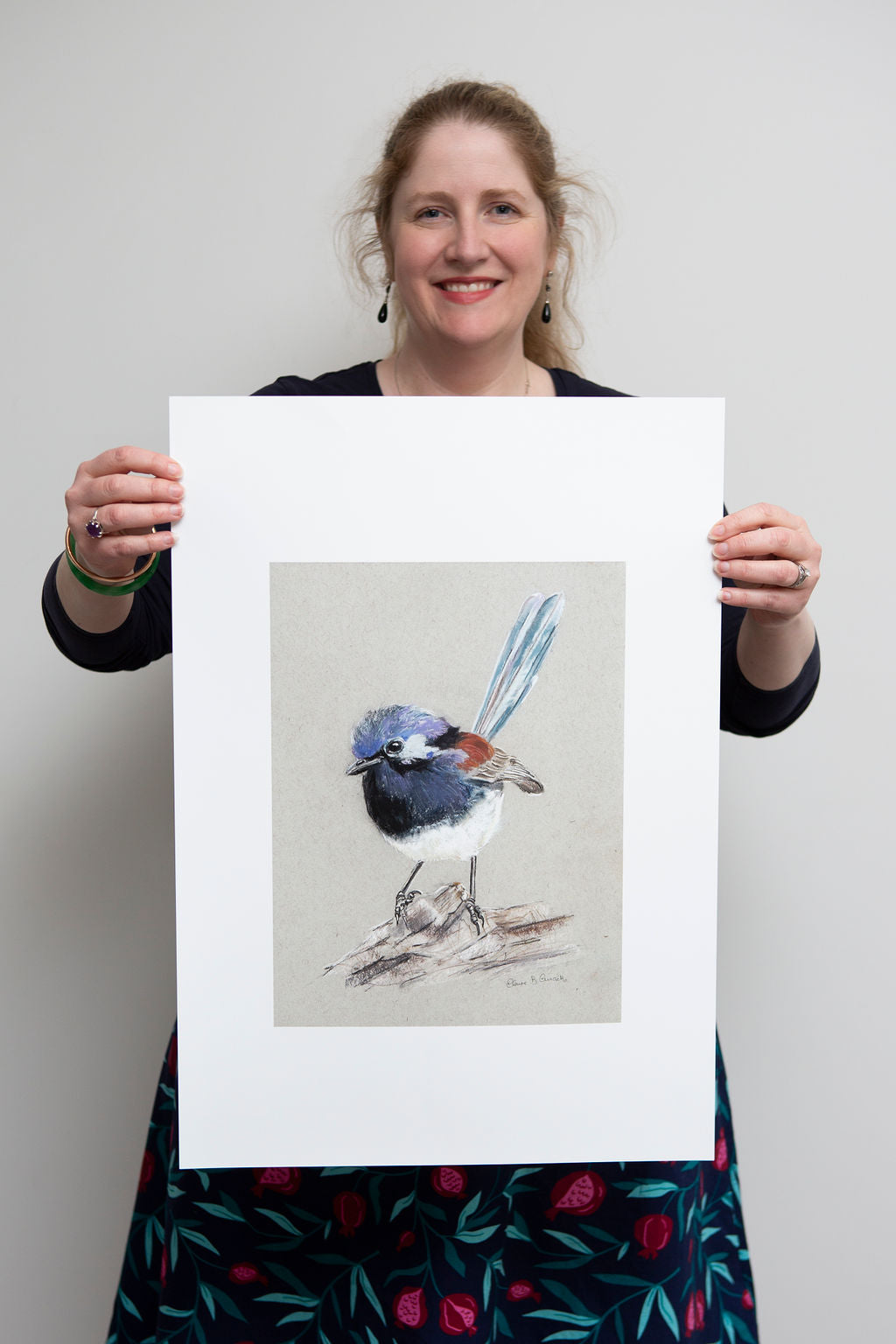 Blue Breasted Robin Limited-Edition Fine Art Print (Signed & Numbered)