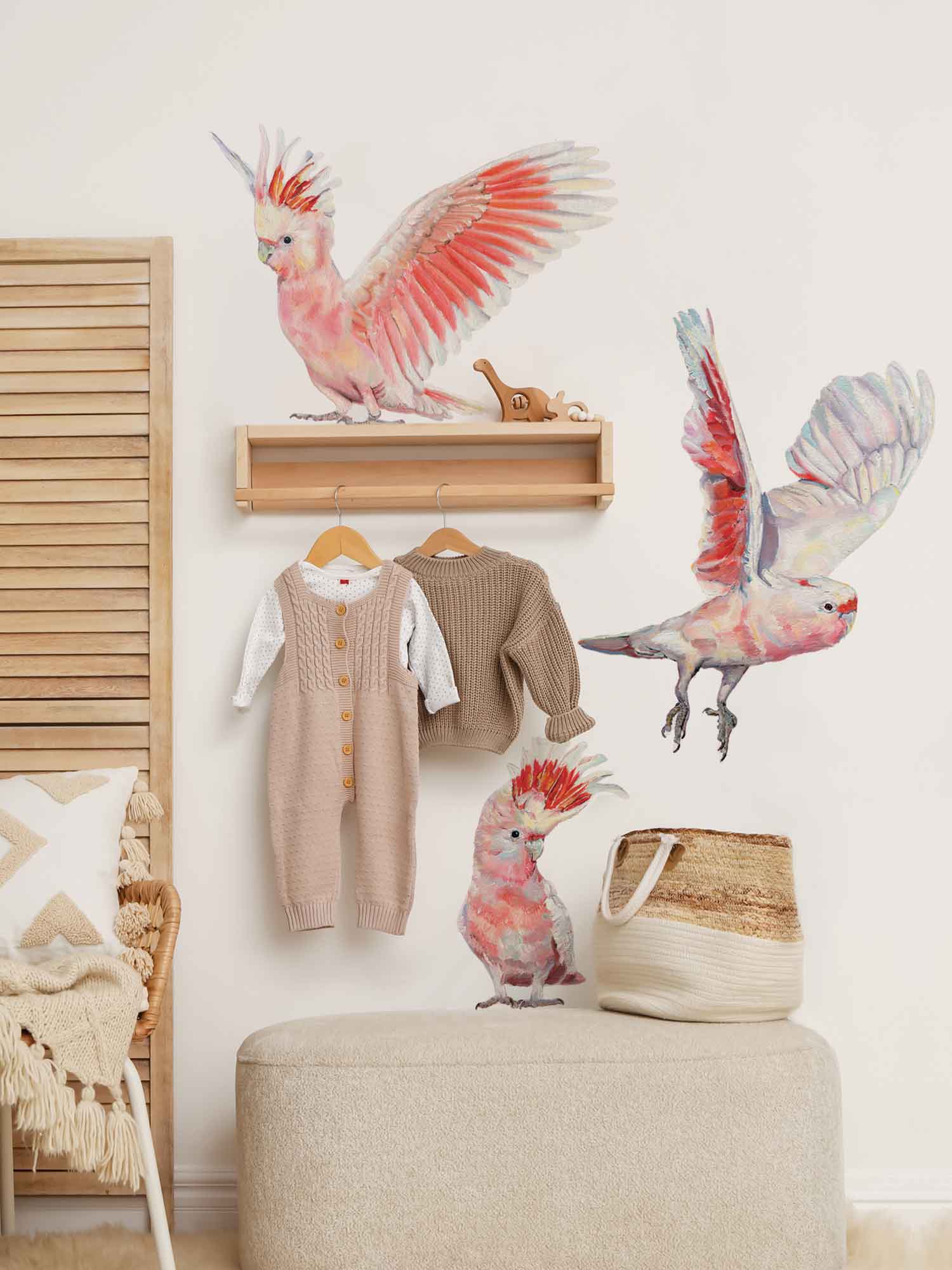 Australian Pink Cockatoo Wall Stickers