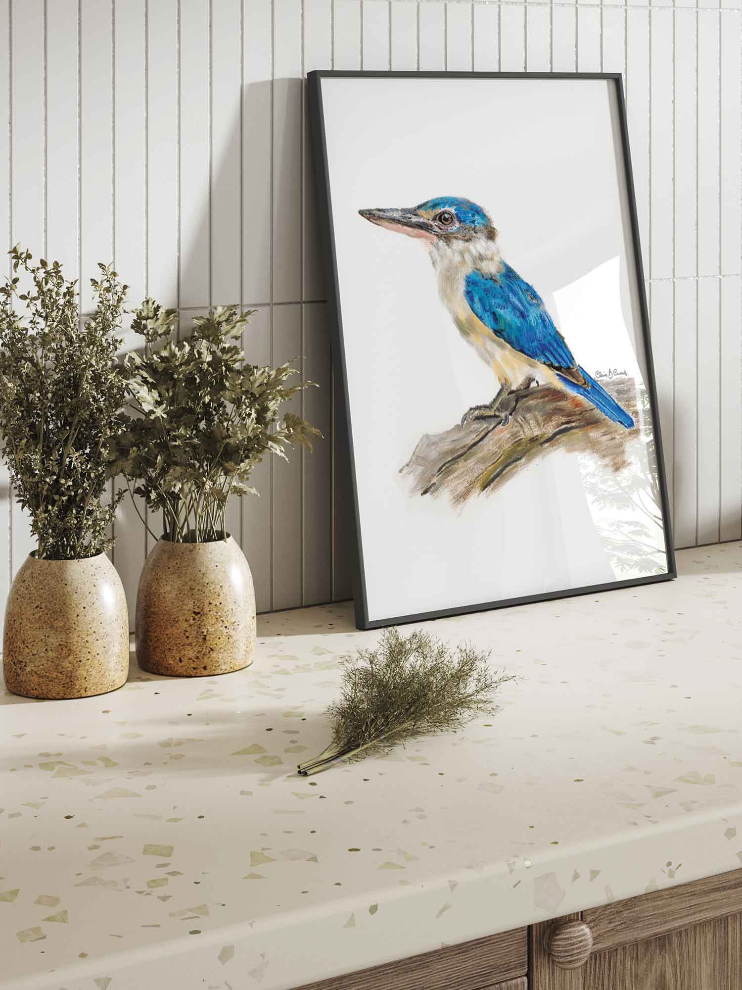 Blue Australian Kingfisher –Aussie gift idea