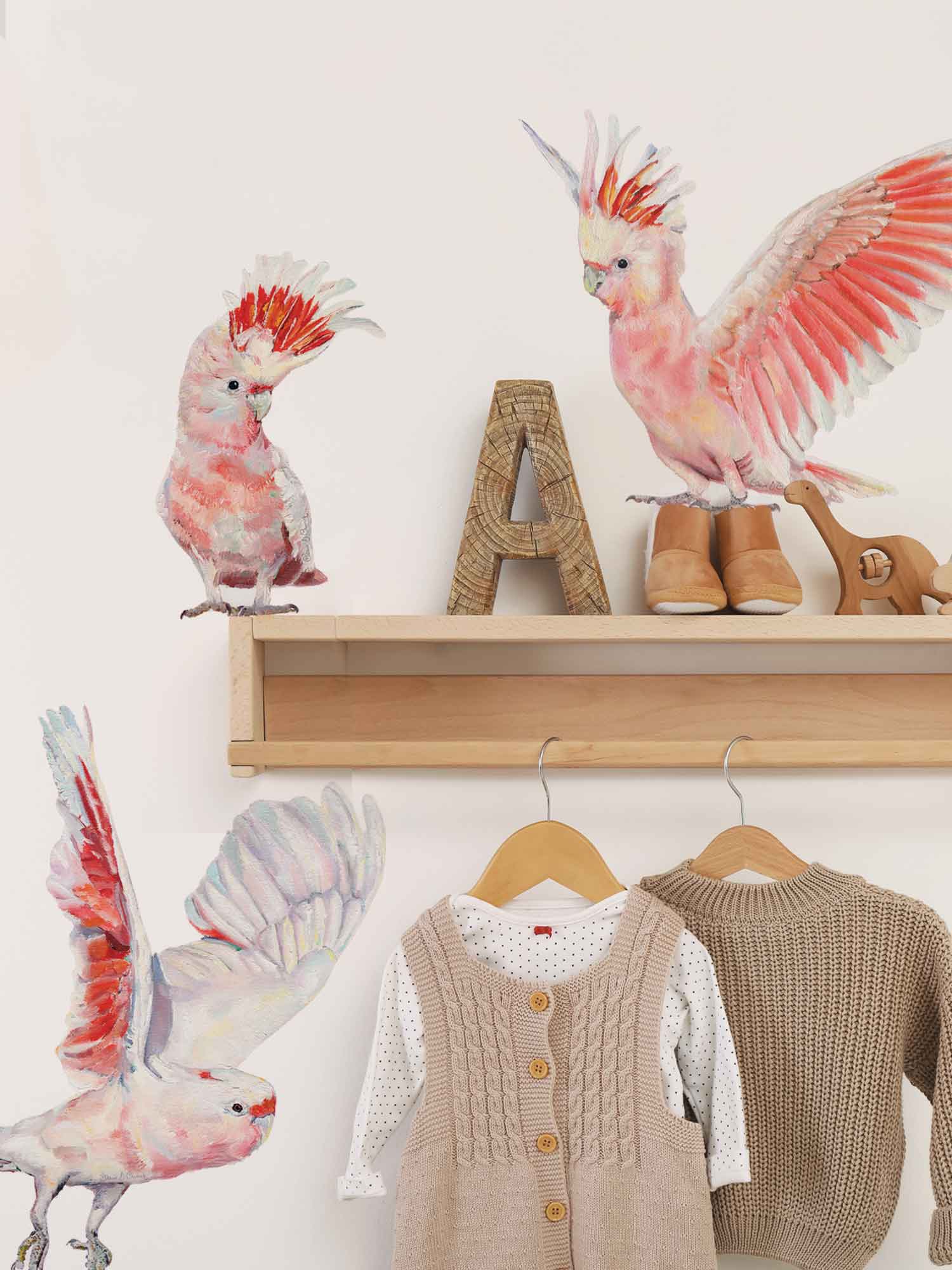Australian Pink Cockatoo Wall Stickers