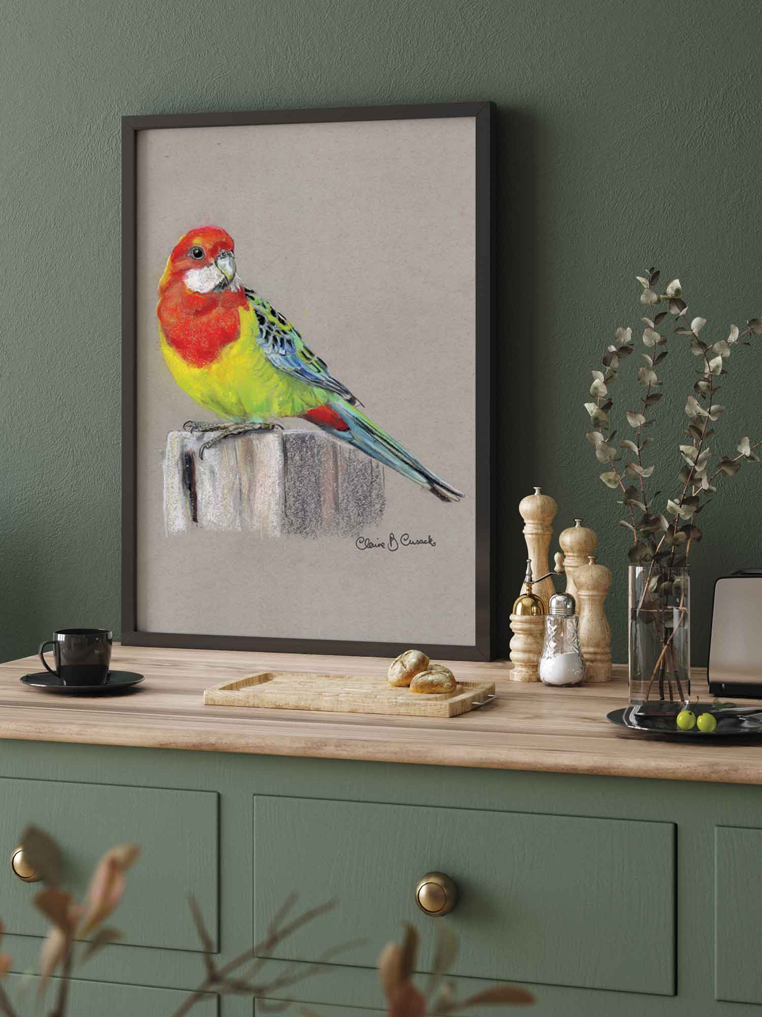 Eastern Rosella – Australian Parrot Artwork
